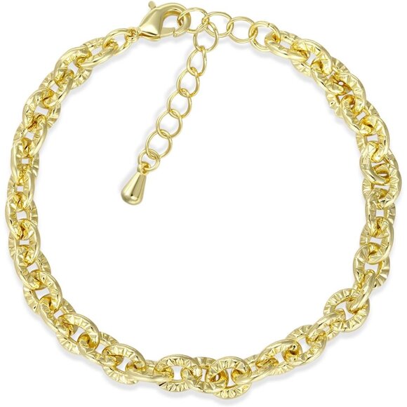 Gold 2 Italian Designer Inspired Rope Statement Chunky Bracelets for Women - Picture 1 of 5